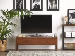 Beliani Tv-Taso 2 Laatikkoa Tumma Puu Corina Sale