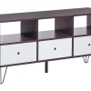 Beliani Tv-Taso 3 Laatikkoa Tumma Puu/Valkoinen Foston Best