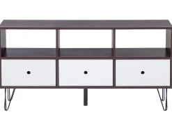 Beliani Tv-Taso 3 Laatikkoa Tumma Puu/Valkoinen Foston Best