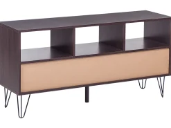 Beliani Tv-Taso 3 Laatikkoa Tumma Puu/Valkoinen Foston Best