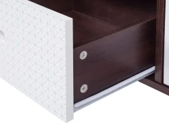 Beliani Tv-Taso 3 Laatikkoa Tumma Puu/Valkoinen Foston Best