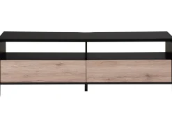 Beliani Tv-Taso 2 Laatikkoa Vaalea Puu/Musta Sydney Fashion