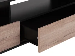 Beliani Tv-Taso 2 Laatikkoa Vaalea Puu/Musta Sydney Fashion