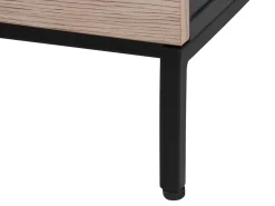 Beliani Tv-Taso 2 Laatikkoa Vaalea Puu/Musta Sydney Fashion