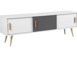 Beliani Tv-Taso 3 Ovea Valkoinen Indiana Best