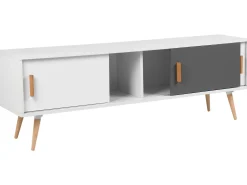 Beliani Tv-Taso 3 Ovea Valkoinen Indiana Best