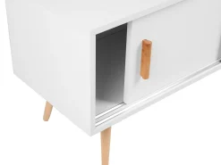 Beliani Tv-Taso 3 Ovea Valkoinen Indiana Best