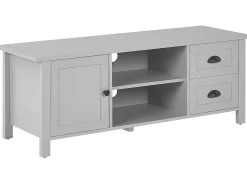 Beliani Tv-Taso Kaappi 2 Laatikkoa Vaaleanharmaa Honolulu Cheap
