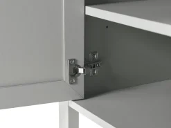 Beliani Tv-Taso Kaappi 2 Laatikkoa Vaaleanharmaa Honolulu Cheap