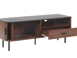 Beliani Tv-Taso Kaappi Laatikko Tumma Puu/Musta Jose Discount