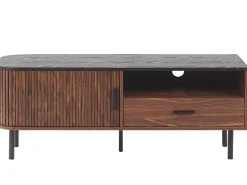 Beliani Tv-Taso Kaappi Laatikko Tumma Puu/Musta Jose Discount