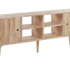 Beliani Tv-Taso Kumipuu 2 Kaappia 4 Hyllya Vaalea Puu Chandler Best