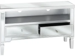 Beliani Tv-Taso Peililasi 2 Laatikkoa Hopea Nicea New
