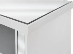 Beliani Tv-Taso Peililasi 2 Laatikkoa Hopea Nicea New