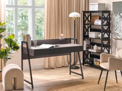 Beliani Tyohuonesetti 2 Osaa Tumma Puu/Musta Foster/Harwich Discount