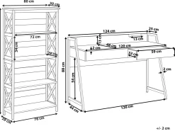 Beliani Tyohuonesetti 2 Osaa Tumma Puu/Musta Foster/Harwich Discount