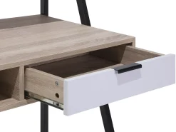 Beliani Tyohuonesetti 2 Osaa Vaalea Puu/Musta Foster/Calvin Store