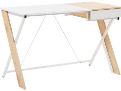 Beliani Tyohuonesetti 2 Osaa Vaalea Puu/Valkoinen Foster/Hamden Clearance