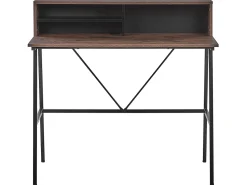 Beliani Tyopoyta 3 Hyllya Tumma Puu/Musta 100 X 50 Cm Harison Best