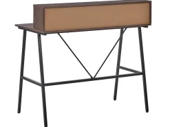 Beliani Tyopoyta 3 Hyllya Tumma Puu/Musta 100 X 50 Cm Harison Best