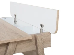 Beliani Tyopoyta 2 Hyllya Vaalea Puu/Valkoinen 110 X 60 Cm Jackson Clearance