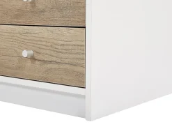 Beliani Tyopoyta 5 Laatikkoa Hylly Vaalea Puu/Valkoinen 140 X 60 Cm Heber Flash Sale