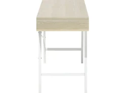 Beliani Tyopoyta 2 Laatikkoa Hylly Vaalea Puu/Valkoinen 120 X 48 Cm Clarita Best Sale