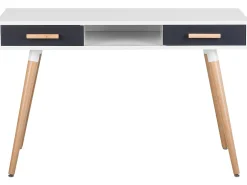 Beliani Tyopoyta 2 Laatikkoa Hylly Valkoinen/Harmaa 120 X 45 Cm Frisco Cheap