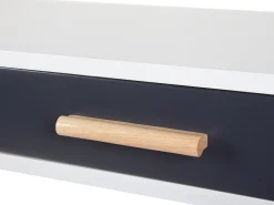 Beliani Tyopoyta 2 Laatikkoa Hylly Valkoinen/Harmaa 120 X 45 Cm Frisco Cheap