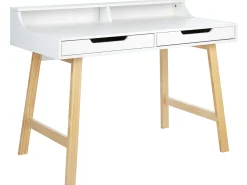 Beliani Tyopoyta 2 Laatikkoa Hylly Valkoinen/Vaalea Puu 110 Cm Barie Clearance