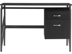 Beliani Tyopoyta 2 Laatikkoa Musta 117 X 57 Cm Moriton Sale