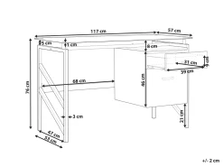 Beliani Tyopoyta 2 Laatikkoa Musta 117 X 57 Cm Moriton Sale