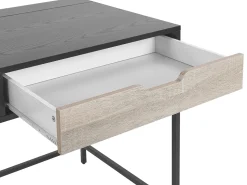 Beliani Tyopoyta 2 Laatikkoa Musta/Vaalea Puu 120 X 60 Cm Jena Outlet