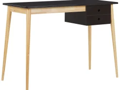 Beliani Tyopoyta 2 Laatikkoa Musta/Vaalea Puu 106 X 48 Cm Ebeme Clearance