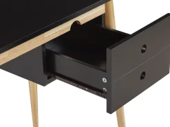 Beliani Tyopoyta 2 Laatikkoa Musta/Vaalea Puu 106 X 48 Cm Ebeme Clearance