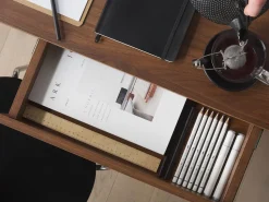 Beliani Tyopoyta 2 Laatikkoa Tumma Puu 120 X 70 Cm Sheslay Hot