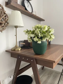 Beliani Tyopoyta 2 Laatikkoa Tumma Puu 120 X 70 Cm Sheslay Hot