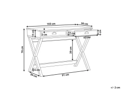 Beliani Tyopoyta 2 Laatikkoa Vaalea Puu/Valkoinen 103 X 50 Cm Ekart Flash Sale
