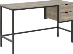 Beliani Tyopoyta 2 Laatikkoa Vaalea Puu/Musta 120 X 48 Cm Grant Best Sale