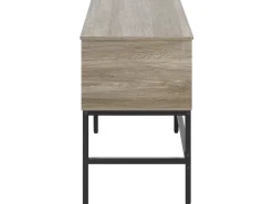 Beliani Tyopoyta 2 Laatikkoa Vaalea Puu/Musta 120 X 48 Cm Grant Best Sale