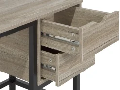 Beliani Tyopoyta 2 Laatikkoa Vaalea Puu/Musta 120 X 48 Cm Grant Best Sale