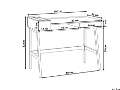Beliani Tyopoyta Laatikko Hylly Vaalea Puu/Valkoinen 100 X 55 Cm Paramaribo Cheap