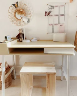 Beliani Tyopoyta Laatikko Hylly Vaalea Puu/Valkoinen 100 X 55 Cm Paramaribo Cheap