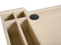 Beliani Tyopoyta Laatikko Hylly Vaalea Puu/Valkoinen 100 X 55 Cm Paramaribo Cheap