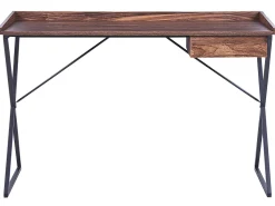 Beliani Tyopoyta Laatikko Tumma Puu/Musta 120 X 54 Cm Noxon Best Sale