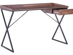 Beliani Tyopoyta Laatikko Tumma Puu/Musta 120 X 54 Cm Noxon Best Sale