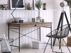 Beliani Tyopoyta Laatikko Tumma Puu/Musta 120 X 60 Cm Casco Hot