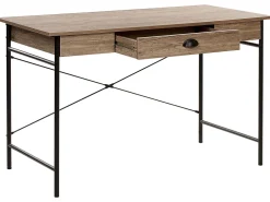 Beliani Tyopoyta Laatikko Tumma Puu/Musta 120 X 60 Cm Casco Hot