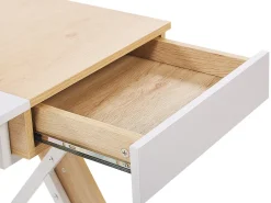 Beliani Tyopoyta Laatikko Vaalea Puu/Valkoinen 120 X 60 Cm Hamden Discount