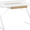 Beliani Tyopoyta Laatikko Valkoinen/Vaalea Puu 120 X 60 Cm Focus New